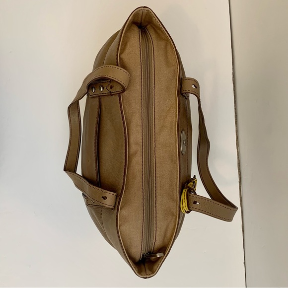 Fossil Taupe/Tan Leather Tote - Picture 14 of 17